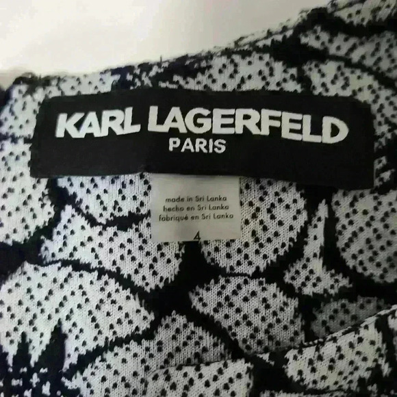 Karl Lagerfeld Navy Blue Blossom Dress - Picture 5 of 5